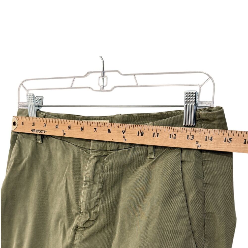 Nili Lotan 2 Slouchy Paris Pants Cotton Drop Crotch $345 Cropped Camo Army Green - Picture 6 of 8